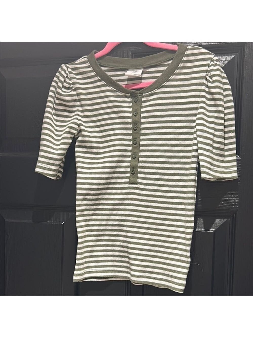 Green Striped Girls Knit top from GAP